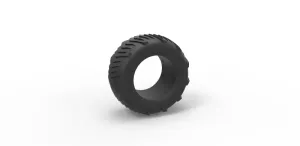 Diecast pulling tractor rear tire 4 Scale 1:25