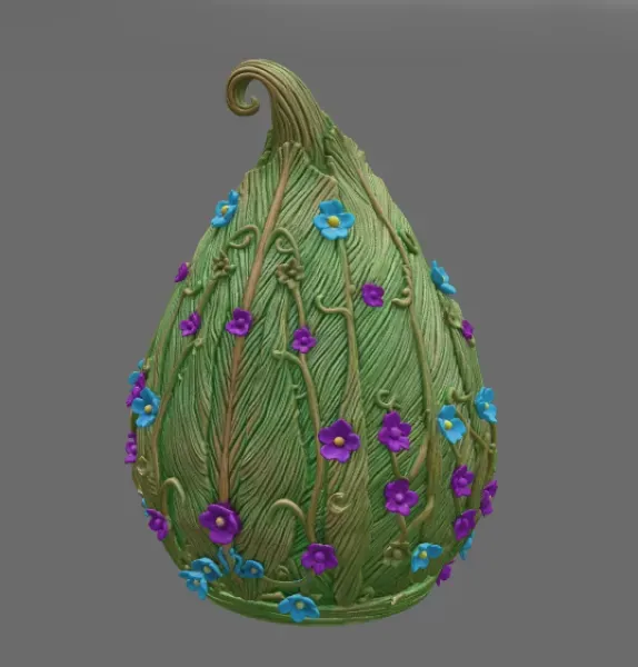 Enchanted Leaf Fairy House STL File 3D Printable Fantasy Cottage — Фото 6 из 11