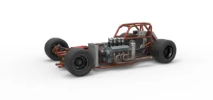 Supermodified front engine race car Base Version 3 Scale 1:25
