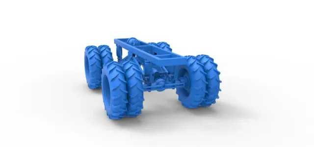 Chassis of Vintage Monster Truck with double wheels Scale 1:25 — Фото 22 из 26