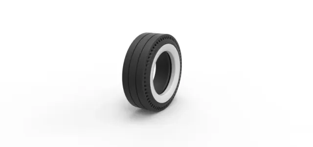 Whitewall rear tire of vintage dragster Version 4 Scale 1:25 — Фото 2 из 10