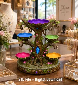 Enchanted Jewelry Tree Display STL File for 3D Print