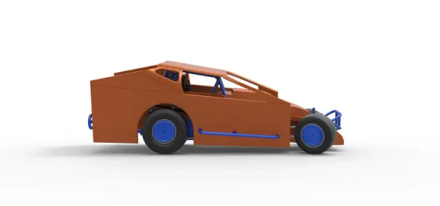Northeast Dirt Modified stock car while turning Scale 1:25 — Image 22 of 31