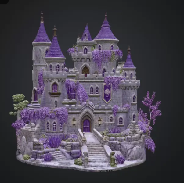 Lavender Bloom Castle STL File for 3D Print — Фото 6 из 15