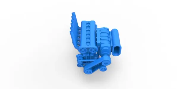 Diecast Supercharged straight-six engine Version 2 Scale 1:25 — Фото 6 из 25