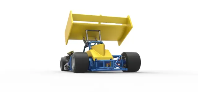 Supermodified front engine Winged race car V2 Scale 1:25 — Image 15 of 30