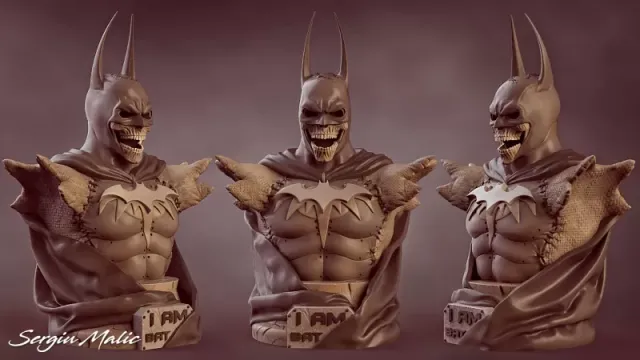 Dark Knight 3D Printed Bust — Фото 4 из 6