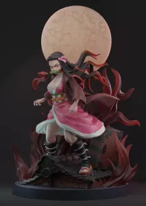 Collectible Demon Slayer Nezuko Bust 3D Printed Model