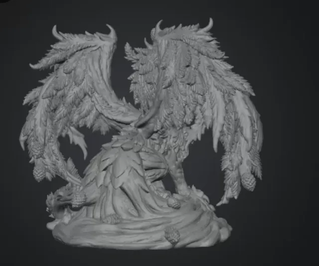 Ancient Forest Guardian Dragon STL File for 3D Print — Image 16 of 17