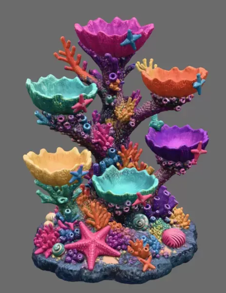 Colorful Coral Reef Tree Organizer STL File for 3D Print — Фото 8 из 17