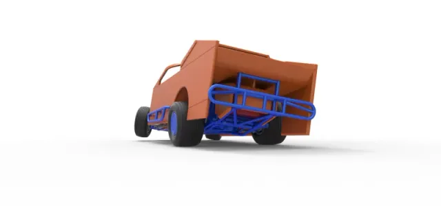 Northeast Dirt Modified stock car while turning Scale 1:25 — Image 15 of 31