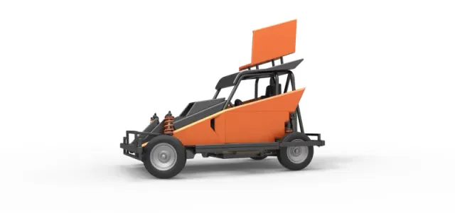 New Zealand Ministock car while turning Version 2 Scale 1 to 25 — Image 2 of 30