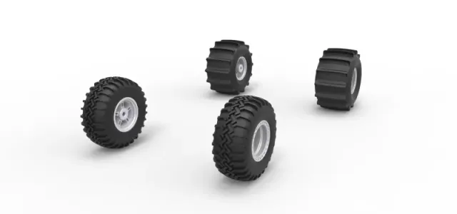 Wheel Set of Uphill Sand Racing Dragster Scale 1:25 — Фото 2 из 15