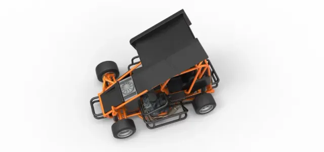 Pavement Winged 600 Micro sprint car Scale 1:25 — Фото 4 из 31