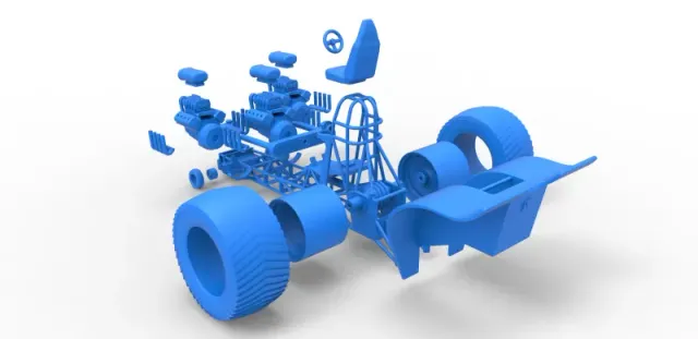 Diecast Pulling tractor with 3 engines V8 Version 4 1:25 — Фото 30 из 31