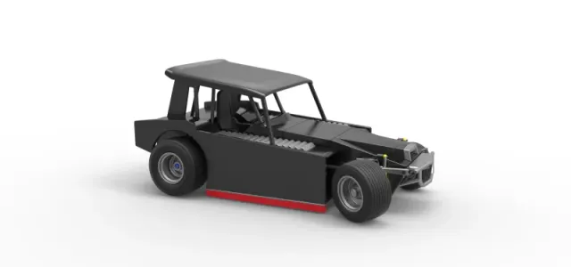 Vintage Dirt Modified stock car V6 while turning Scale 1:25 — Фото 24 из 31