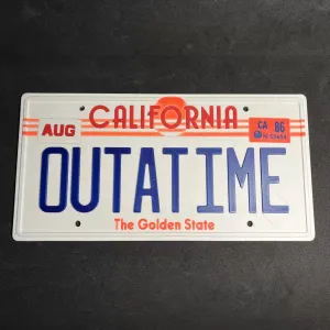 Back to the Future DeLorien Licence Plate Plaque