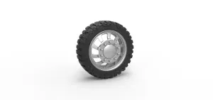 Diecast Front semi wheel for pickup Version 8 Scale 1:25