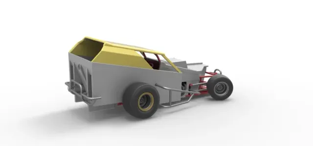 Vintage Dirt Modified stock car V7 while turning Scale 1:25 — Фото 20 из 31