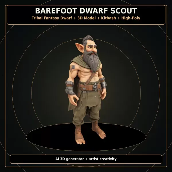 Dwarf Heroes Fantasy Warrior Kitbash Pack – High-Poly 10 Char — Фото 18 из 22