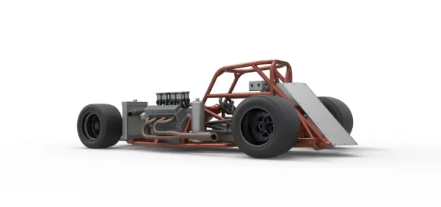 Supermodified front engine race car Base Version 3 Scale 1:25 — Image 13 of 31