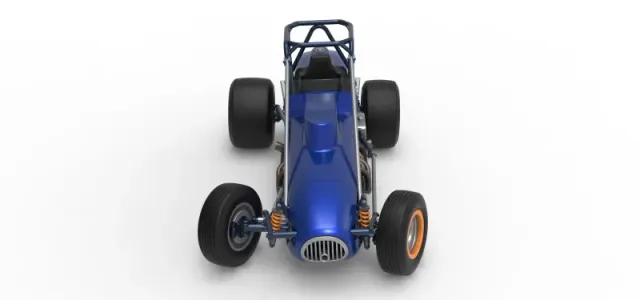 Dirt Silver Crown Champ car while turning Scale 1:25 — Фото 8 из 30