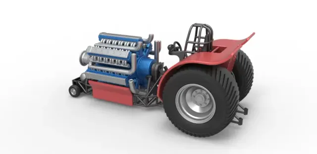 Diecast Pulling tractor with 42 cylinder Radial engine 1:25 — Image 10 of 31