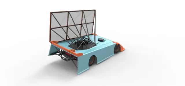 Super Dirt Late model with side wing while turning Scale 1:25 — Image 18 of 31