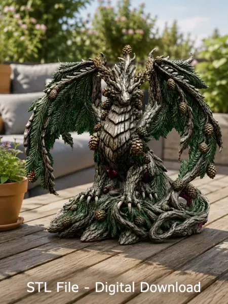 Ancient Forest Guardian Dragon STL File for 3D Print — Image 4 of 17