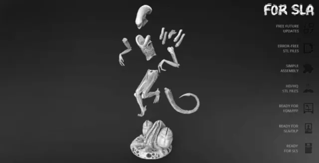 3Dprint Alien Xenomorph Sculpture — Фото 4 из 5