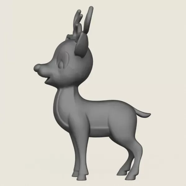 Cartoon Deer Print Ready 3D Model — Image 3 of 5