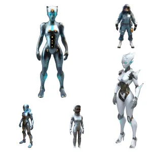 Sci-Fi Character Collection - Cyborg and Space Explorer Series
