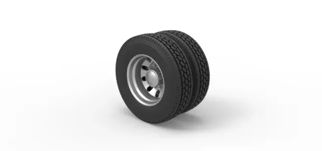 Diecast Rear custom wheel of semi truck Version 21 Scale 1:25 — Фото 7 из 11