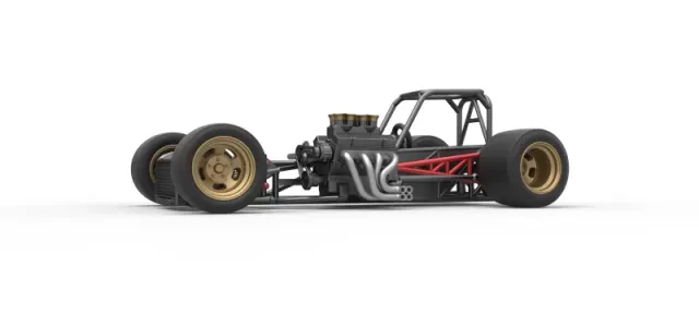 Supermodified front engine race car Base Scale 1:25 — Фото 2 из 31