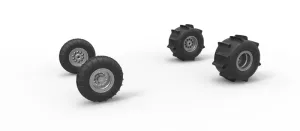 Wheel Set of Sand dragster Scale 1:25