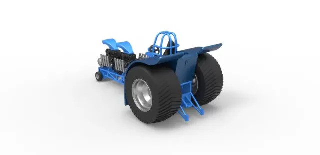 Diecast Pulling tractor with 2 engines V8 Scale 1:25 — Фото 10 из 31