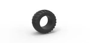 Diecast pulling tractor rear tire 3 Scale 1:25