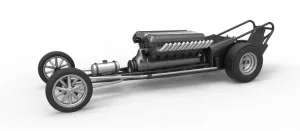 Front engine vintage dragster with V12 Scale 1:25