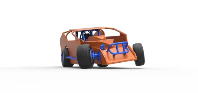 Northeast Dirt Modified stock car while turning Scale 1:25 — Image 27 of 31
