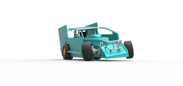 Northeast Outlaw Dirt Modified stock car while turning 1:25 — Фото 25 из 29