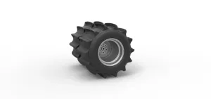 Rear wheel of Vintage Funny Car for Sand drag racing 1:25