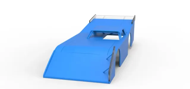 Shell of Vintage Dirt late model Race car Version 5 Scale 1:25 — Фото 4 из 25