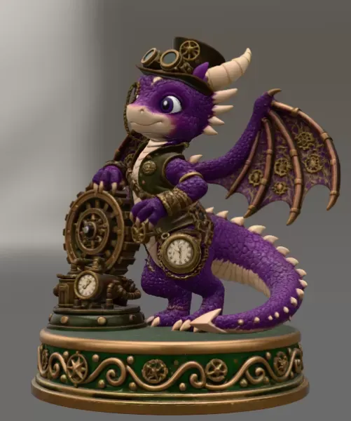 Clockwork Fantasy Dragon STL for 3D Printing — Фото 4 из 11