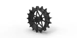Diecast Rear wheel from old tractor