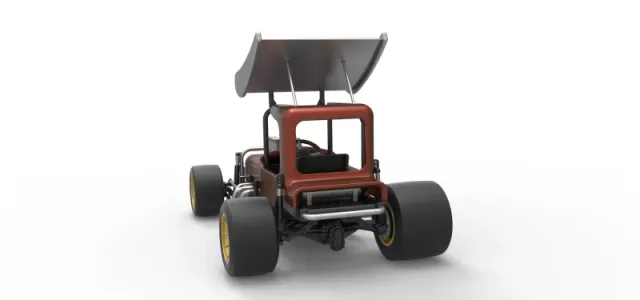 Vintage Winged Supermodified stock car Scale 1:25 — Фото 14 из 31