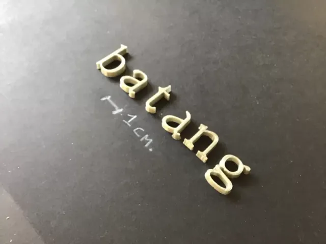 BATANG Font lowercase 3D letters STL file — Фото 5 из 6