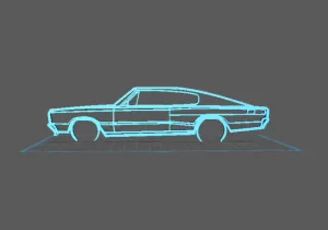 Dodge - Challenger vintage Wall Art
