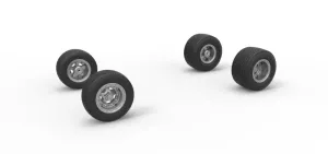 Wheel set of Northeast Dirt Modified stock car V2 Scale 1:25