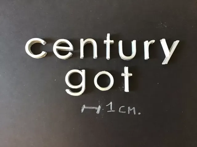 CENTURY GOT font lowercase 3D letters STL file — Фото 2 из 6