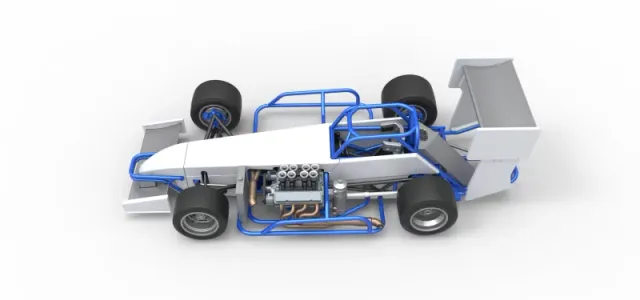 Supermodified front engine race car V4 Scale 1:25 — Фото 10 из 31